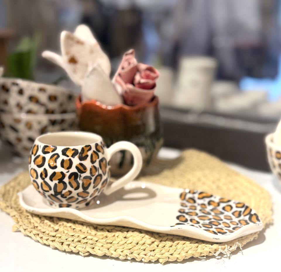leopar türk kahvesi fincanı