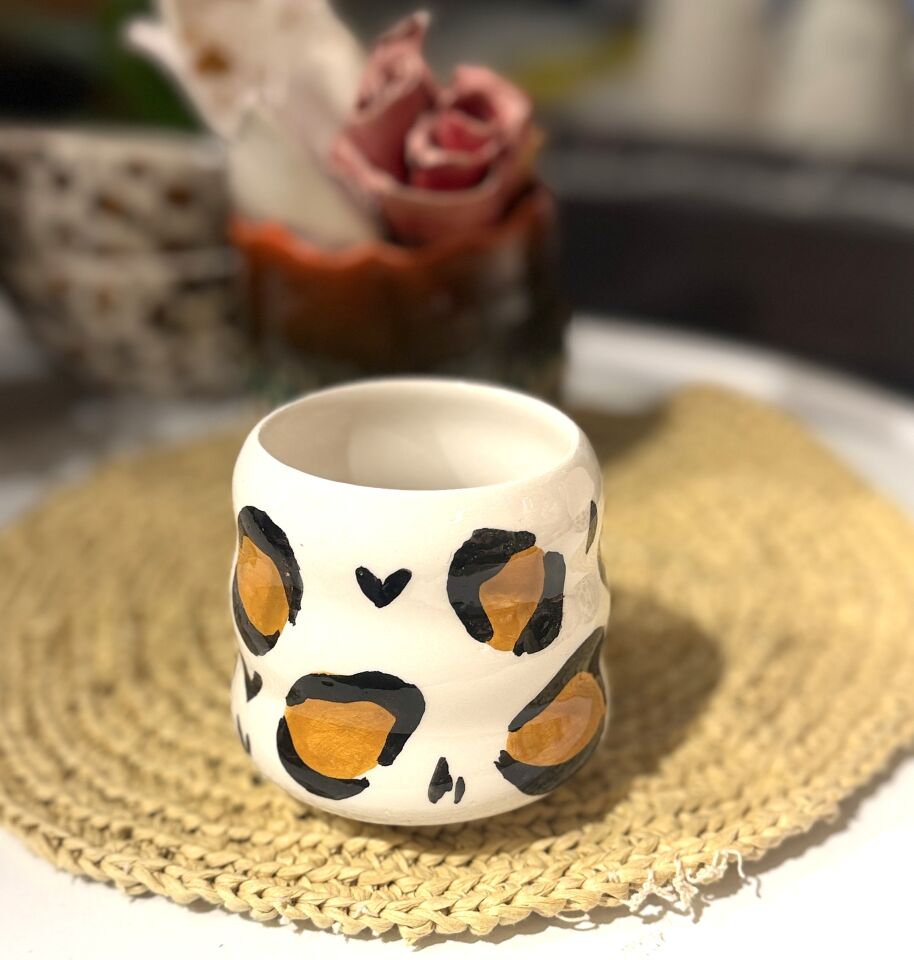 leopar boğumlu mug ( kupa )